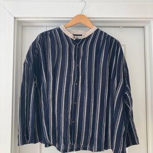 Ichi Antiquities linen oversized button down shirt